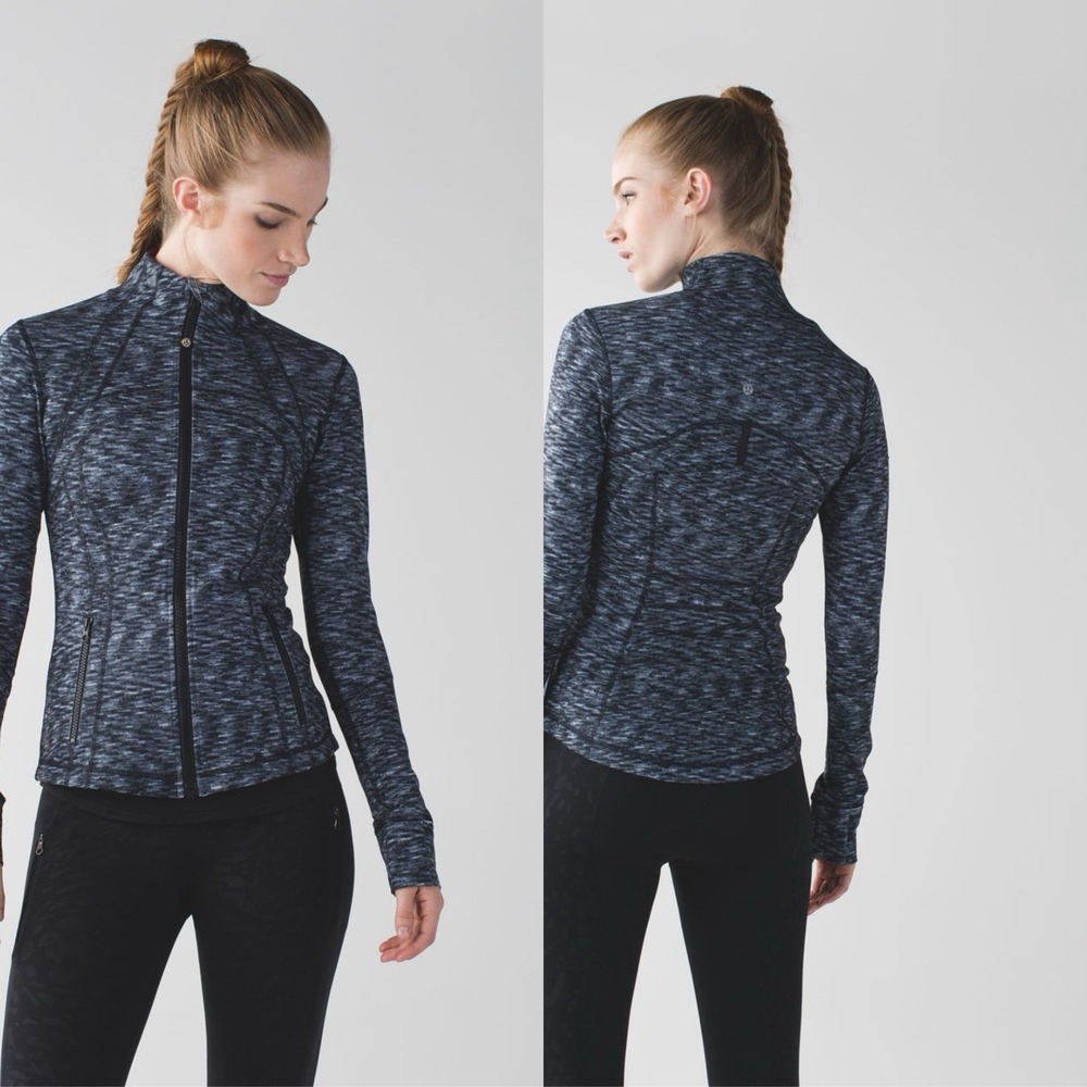 Lululemon Define Jacket Dramatic Static White Black